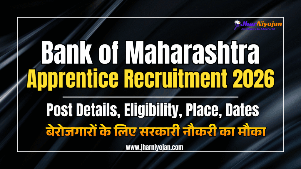 Bank of Maharashtra Apprentice Recruitment 2026: Apply Online Now for 600 Apprentice Posts 1 Bank of Maharashtra Apprentice Recruitment 2026