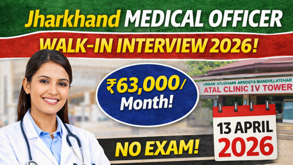 Jharkhand Medical Officer Recruitment 2026